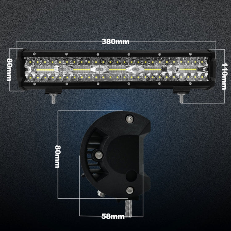 15 inch 75W 7500LM 6000K LED Strip Working Refit Off-road Vehicle Lamp Roof Strip Light, 15 inch 75W
