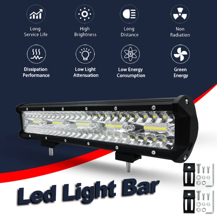 15 inch 75W 7500LM 6000K LED Strip Working Refit Off-road Vehicle Lamp Roof Strip Light, 15 inch 75W