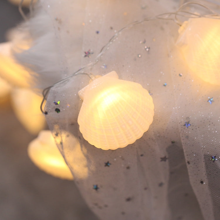 20 LED Guirlande Lumineuse Décorative Style Adolescent, Forme Coquillage, Lumière Chaude pour Noël, Mariage, Chambre