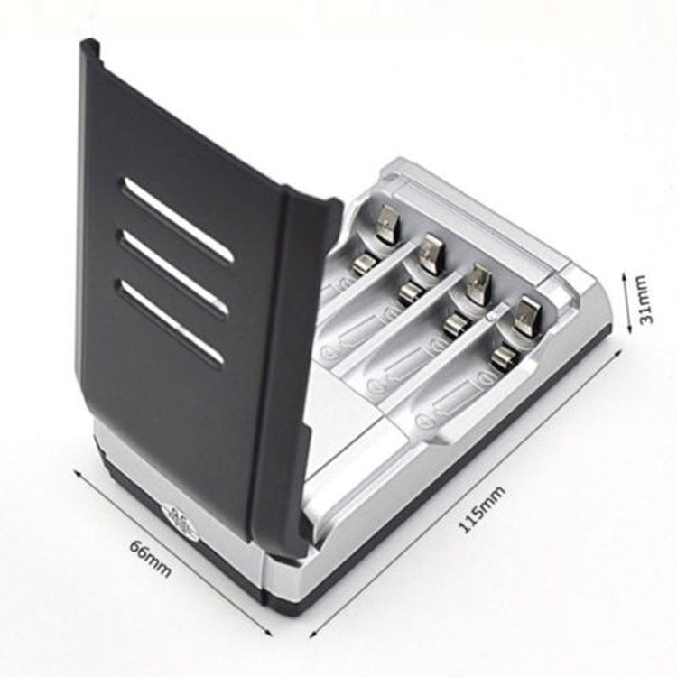 AC 100-240V 4 Slot Battery Charger for AA & AAA Battery, with LCD Display, AU Plug