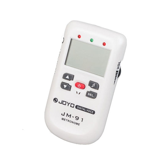 JOYO JM-91 Mini Portable Multi-functional Vocal Metronome Electronic Digital Metronome Tone Generator Tuner for Guitar Violin Ukulele, JM-91 (White)