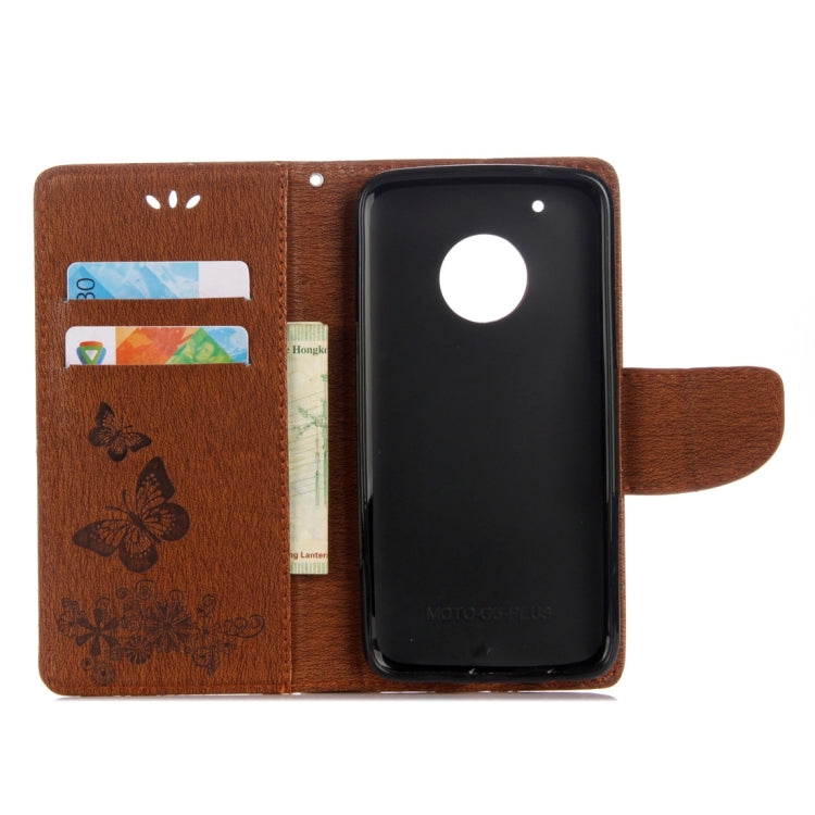 For Motorola Moto G5 Plus Pressed Flowers Butterfly Pattern Horizontal Flip Leather Case with Holder & Card Slots & Wallet, For Moto G5 Plus