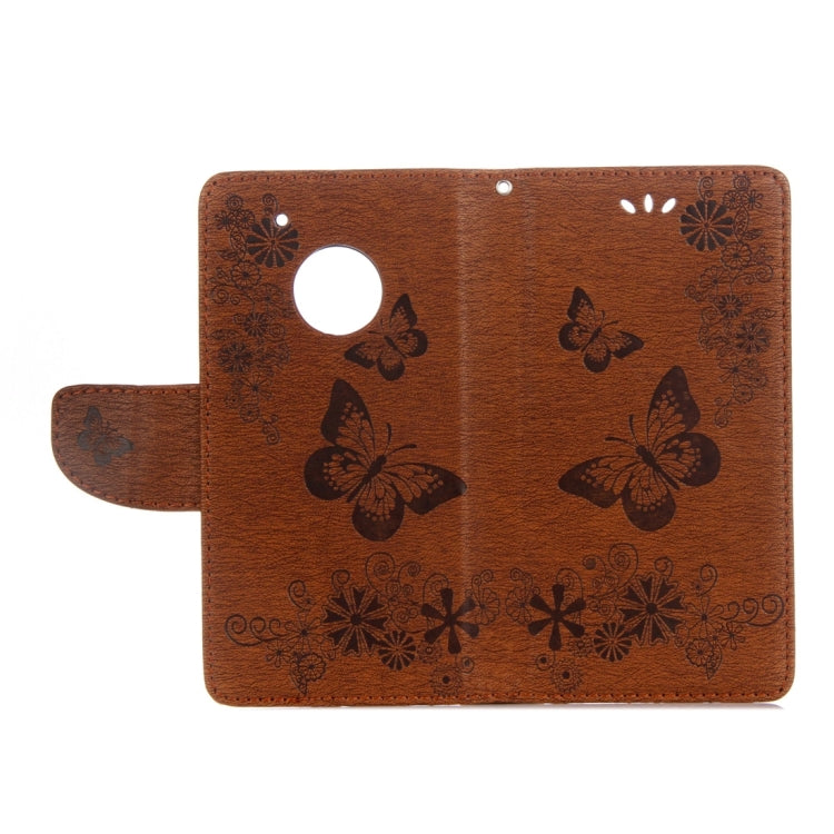 For Motorola Moto G5 Plus Pressed Flowers Butterfly Pattern Horizontal Flip Leather Case with Holder & Card Slots & Wallet, For Moto G5 Plus