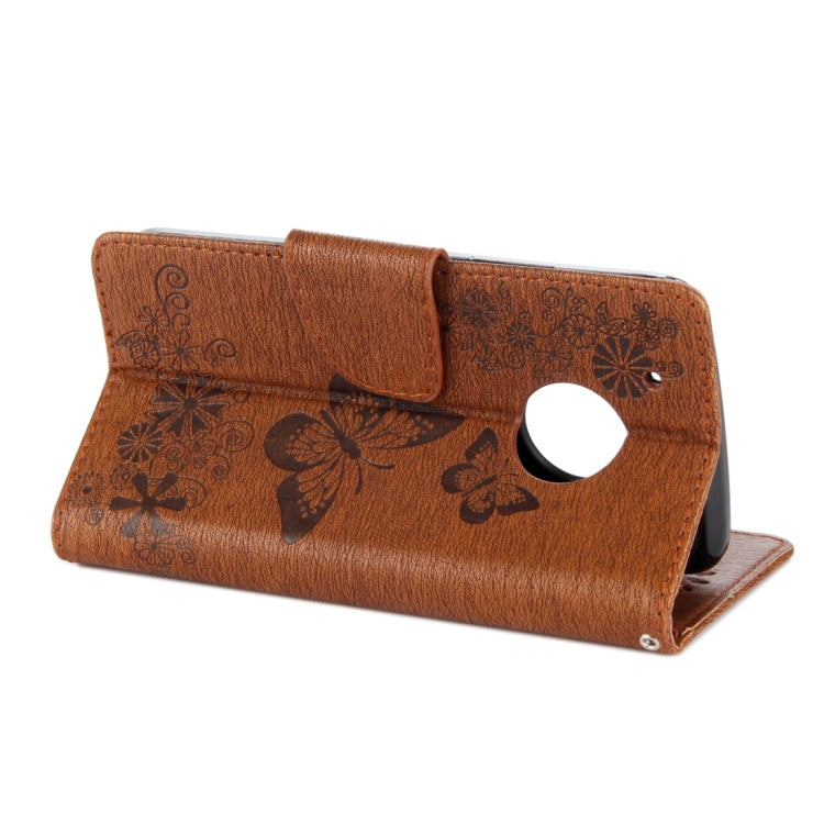 For Motorola Moto G5 Plus Pressed Flowers Butterfly Pattern Horizontal Flip Leather Case with Holder & Card Slots & Wallet, For Moto G5 Plus