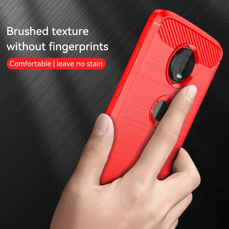 Brushed Texture Carbon Fiber TPU Case for Motorola Moto Z4 Play, For Motorola Moto Z4 Play