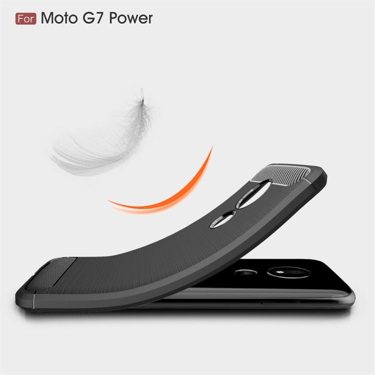 Brushed Texture Carbon Fiber TPU Case for Motorola Moto G7 Power US Version, For Motorola Moto G7 Power US Version
