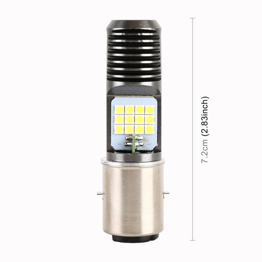 Phare de moto LED BA20D DC12V / 7.4W avec 24 perles de lampe LED SMD-3030, BA20D Style 2 (Lumière blanche), BA20D Style 2 (Jaune + Blanc)