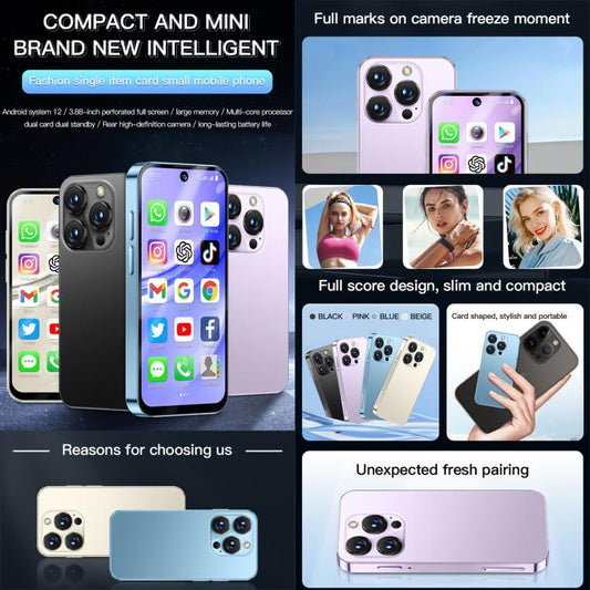 SOYES XS19 Pro, 4GB+64GB, 3.8 inch Android 12.0 MTK6762 Quad Core, Network: 4G, Dual SIM, GPS, OTG, Support Google Play Store, 4GB+64GB