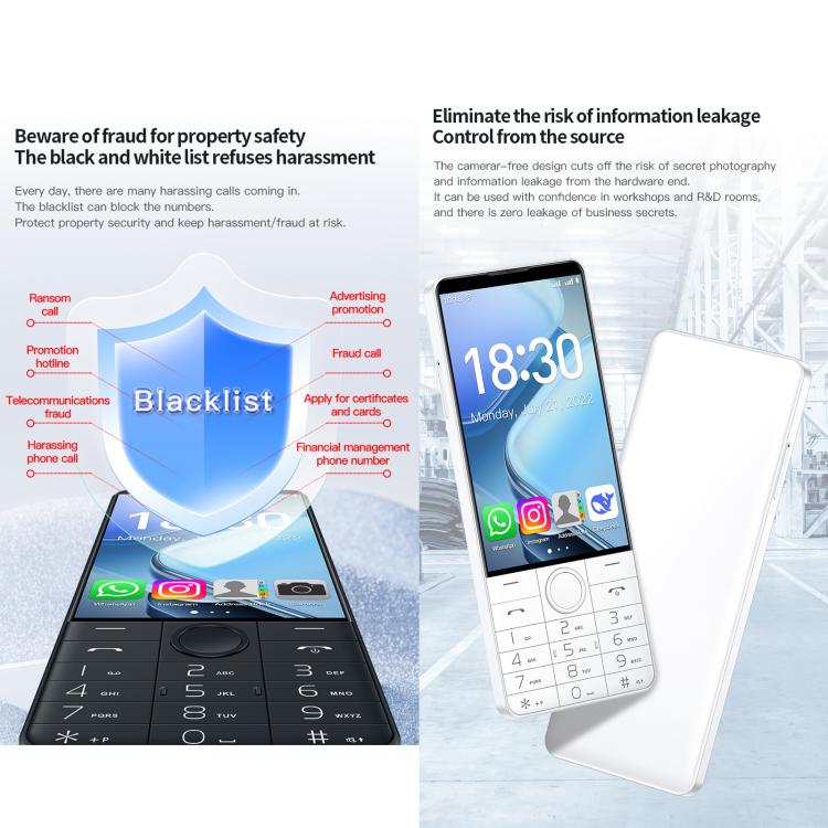 Téléphone à clavier DOOV R70, 6 Go + 128 Go, Android 13 de 4 pouces Mediatek MT6762 Octa Core, Réseau: 4G, Prise en charge de Google Store, avec appareil photo