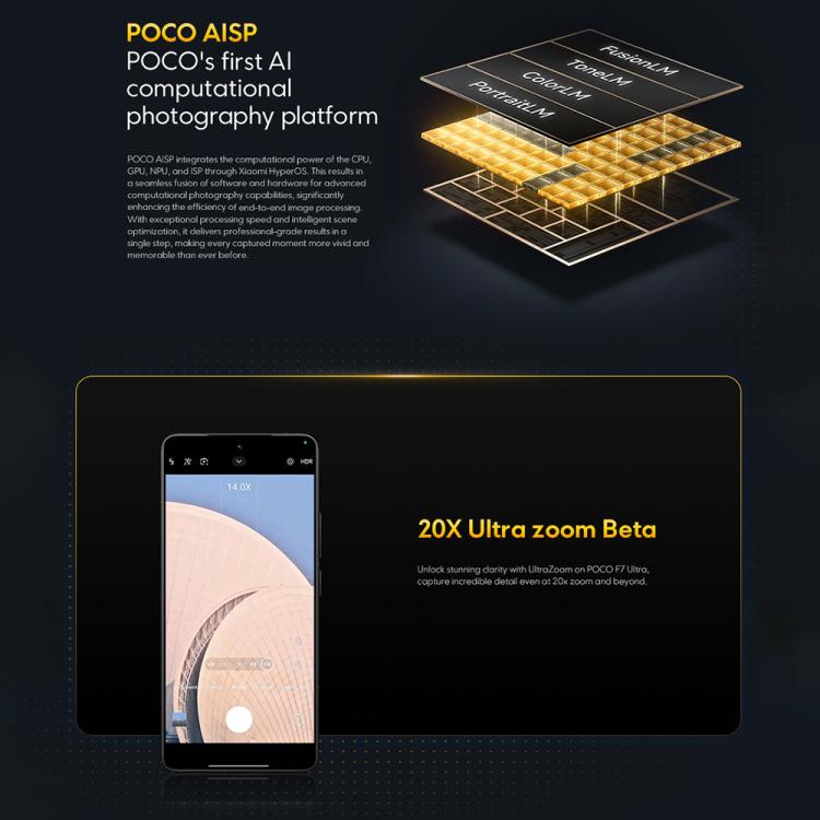 Xiaomi POCO F7 Ultra Global, 12GB+256GB, In-screen Fingerprint, 6.67 inch Xiaomi HyperOS 2 Snapdragon 8 Elite Octa Core, NFC, Network: 5G
