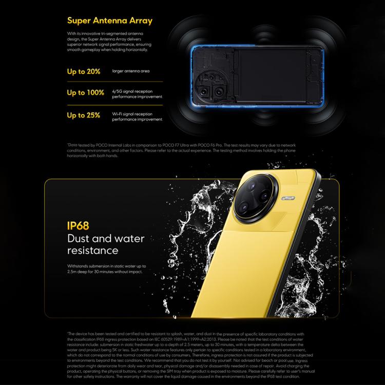 Xiaomi POCO F7 Ultra Global, 12GB+256GB, In-screen Fingerprint, 6.67 inch Xiaomi HyperOS 2 Snapdragon 8 Elite Octa Core, NFC, Network: 5G