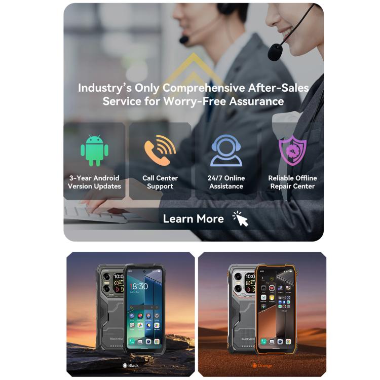Blackview XPLORE X1, 12 GB + 256 GB, 6,78 Zoll Android 15 Dimensity 7050 MT8791V/HZA Octa-Core, Netzwerk: 5G, OTG, NFC, XPLORE X1 12 GB + 256 GB