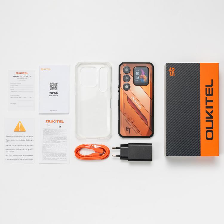 Oukitel WP66 5G Rugged Phone, 12GB+512GB, Side Fingerprint, 6.6 inch Android 16.0 MTK Dimensity 7025 Octa-Core, NFC, OTG, Network: 5G