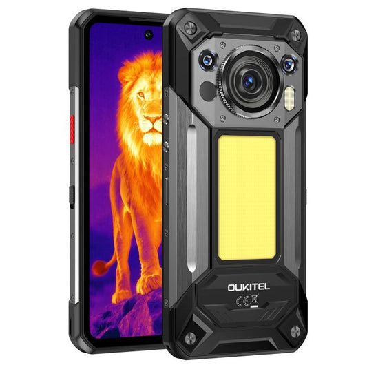 Oukitel WP500 Ultra Rugged Phone, Thermal Imaging, 12GB+1TB, 108MP Camera, Fingerprint Identification, 6.78 inch Android 16 MTK Dimensity 8300 Octa Core, NFC, OTG, Network: 5G, WP500 Ultra