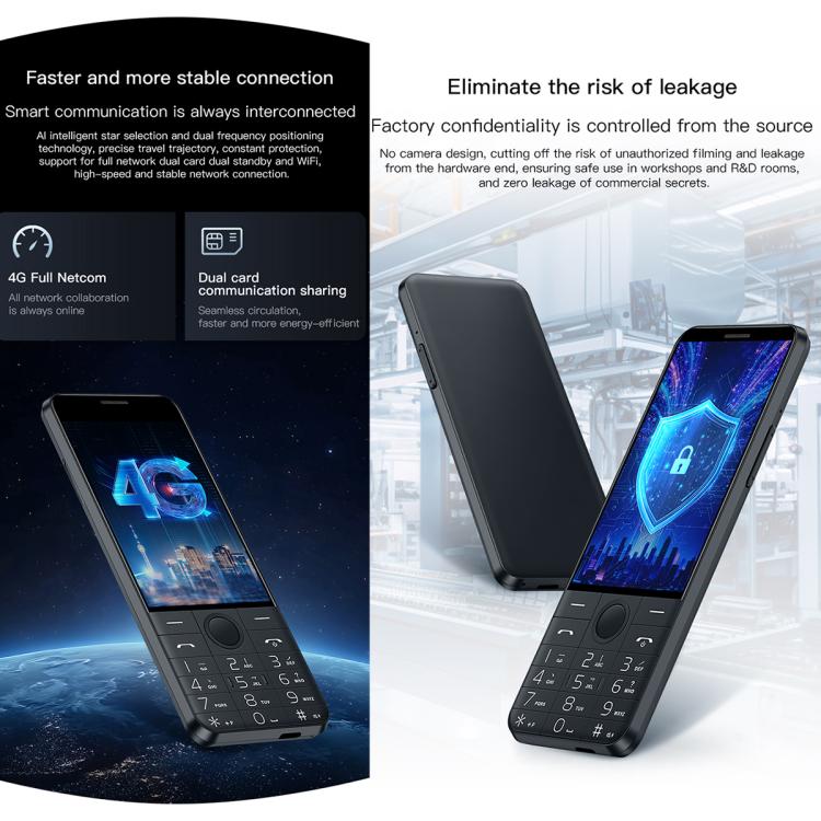 DOOV R27 Keypad Phone, 4GB+64GB, 3.58 inch Android 14 Mediatek MT6765 Octa Core, Network: 4G, Support Google Store, with Camera, With Camera