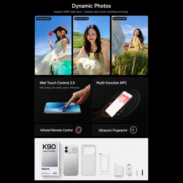 Xiaomi Redmi K90 Ultra, 12GB+512GB, 6.83 inch Xiaomi HyperOS 3 Snapdragon 8 Elite Octa Core, NFC, Network: 5G, 12GB+512GB