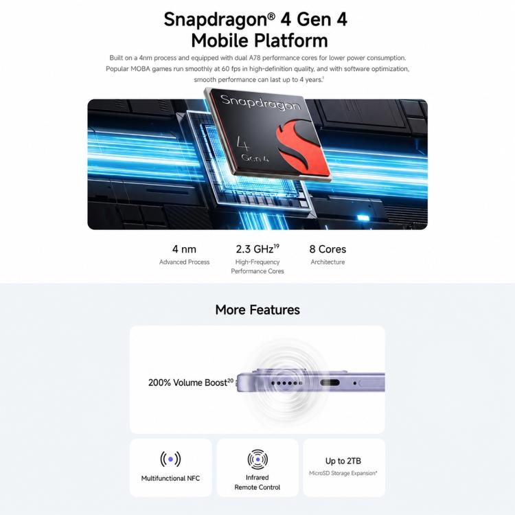 Xiaomi REDMI Note 17 5G, 6GB+128GB, 7 inch Xiaomi HyperOS 3 Snapdragon 4 Gen 4 Octa Core, NFC, Network: 5G, 6GB+128GB