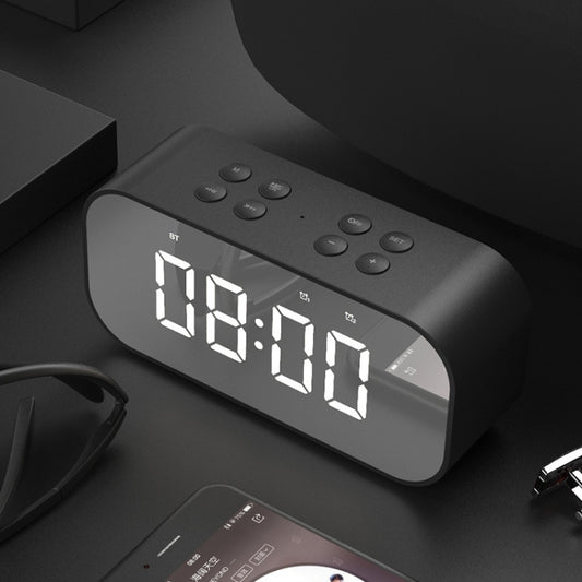 Mini enceinte Bluetooth 5.0 AEC BT501 avec LED, réveil, horloge et miroir, prise en charge d'une carte TF 32 Go, BT501