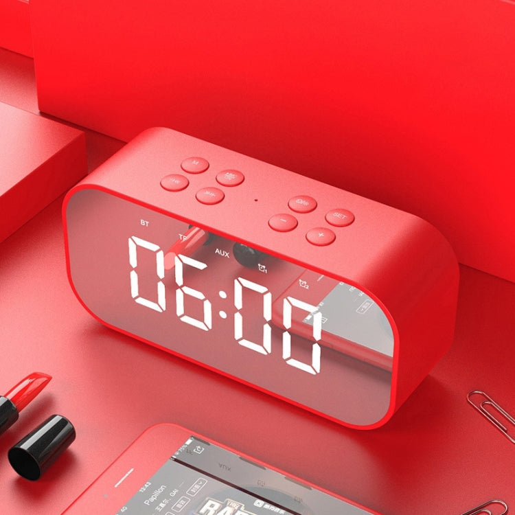 AEC BT501 Bluetooth 5.0 Mini-Lautsprecher mit LED & Wecker & Uhr & Spiegel, unterstützt 32G TF-Karte, BT501