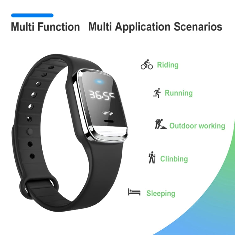 M20 Outdoor Ultrasonic Wave Mosquito Repellent Wristband with Clock & Body Temperature Test