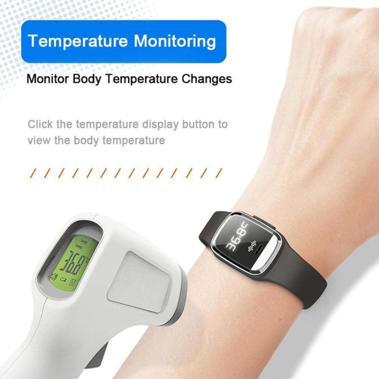M20 Outdoor Ultrasonic Wave Mosquito Repellent Wristband with Clock & Body Temperature Test, M20 (Black), M20 (White)