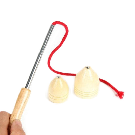 Jouet à Frapper en Bois, Jouet de Toupie Vintage, Jouet à Frapper à l'Extérieur avec Corde, Jouet de Toupie