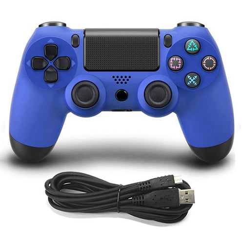 Manette de jeu filaire pour Sony PS4, bleue, blanche, noire