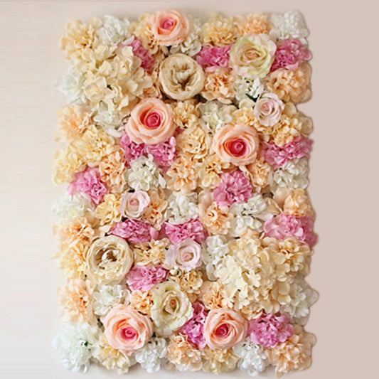 Blooming Rose Peony Hydrangea Artificial Encryption Flower DIY Wedding Wall Decoration Photo Background, Size: 60cm x 40cm