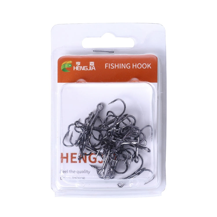 HENGJIA 20 hameçons triples classiques noirs en acier à haute teneur en carbone, 10# FH022
