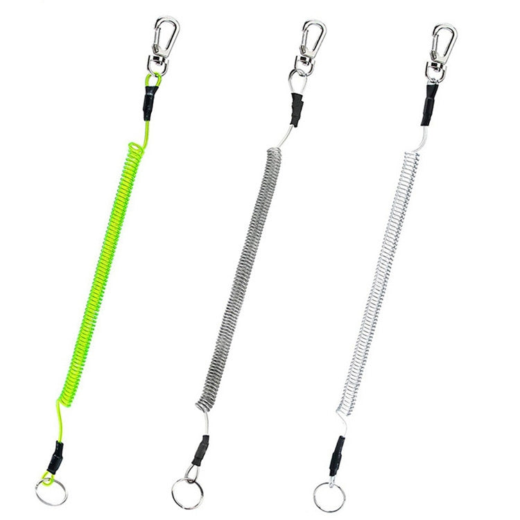 Porte-clés multifonctionnel anti-perte d'extérieur en TPU avec cordon à ressort, longueur : 32 cm, porte-clés anti-perte (transparent), porte-clés anti-perte (gris), porte-clés anti-perte (vert)