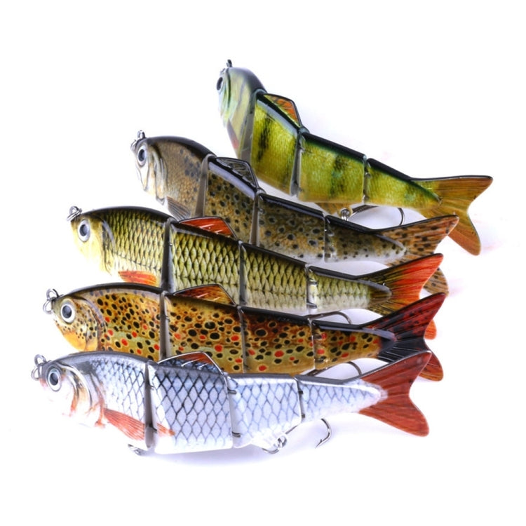 HENGJIA JM022-X Leurre dur artificiel de pêche en plastique multi-sections de 12 cm et 16,8 g avec hameçon triple, couleur aléatoire, JM022-X 12 cm
