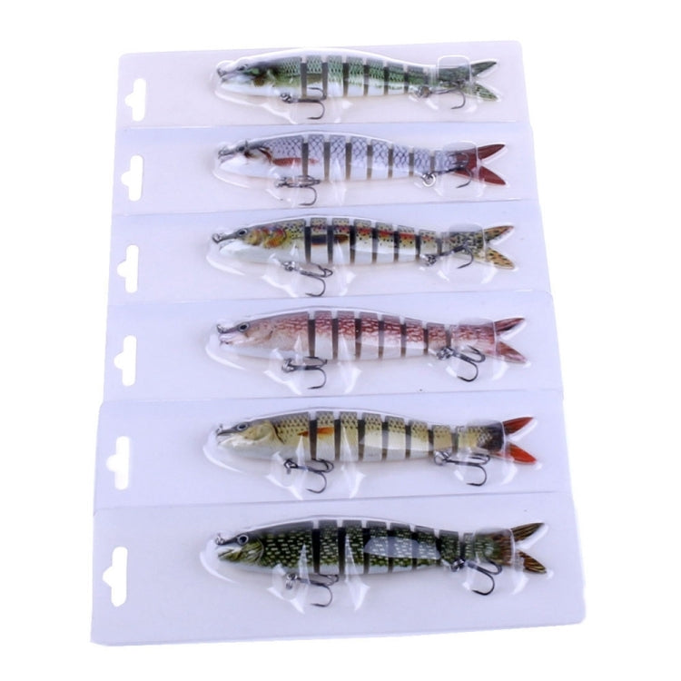 HENGJIA JM024-X 6# 13.6cm 18.7g Multi-section Plastic Hard Baits Artificial Fishing Lures with Treble Hook, Random Color Delivery, JM024-X 6# 13.6cm