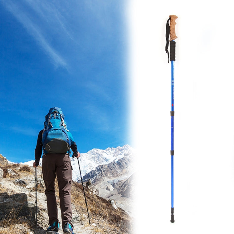 Aotu AT7551 135cm Aluminum Alloy Outdoor Camping Corky Trekking Poles, Red#135cm, Silver#135cm, Black#135cm, Blue#135cm