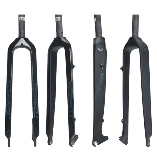 TOSEEK Ultra Light 29 Inch 435mm Mountain Bike Full Carbon Front Fork Straight Head Tube Disc Brake, 29 Inch 435mm