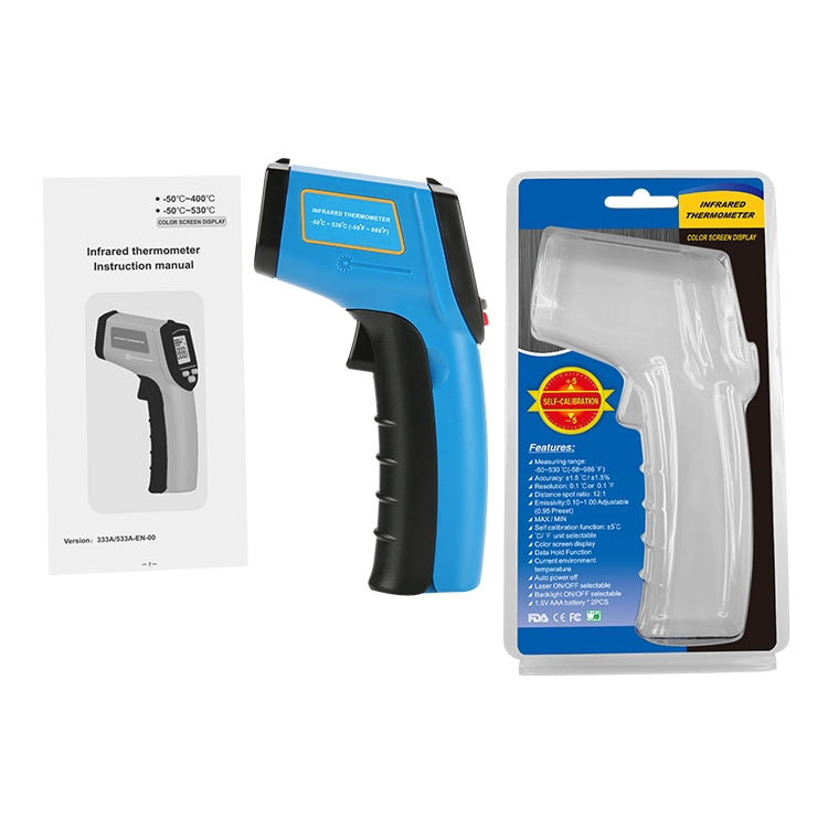 GM533A Portable Digital Laser Point Infrared Thermometer, Temperature Range: -50-530 Celsius Degree, GM533A