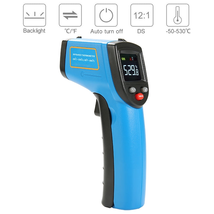 GM533A Portable Digital Laser Point Infrared Thermometer, Temperature Range: -50-530 Celsius Degree, GM533A