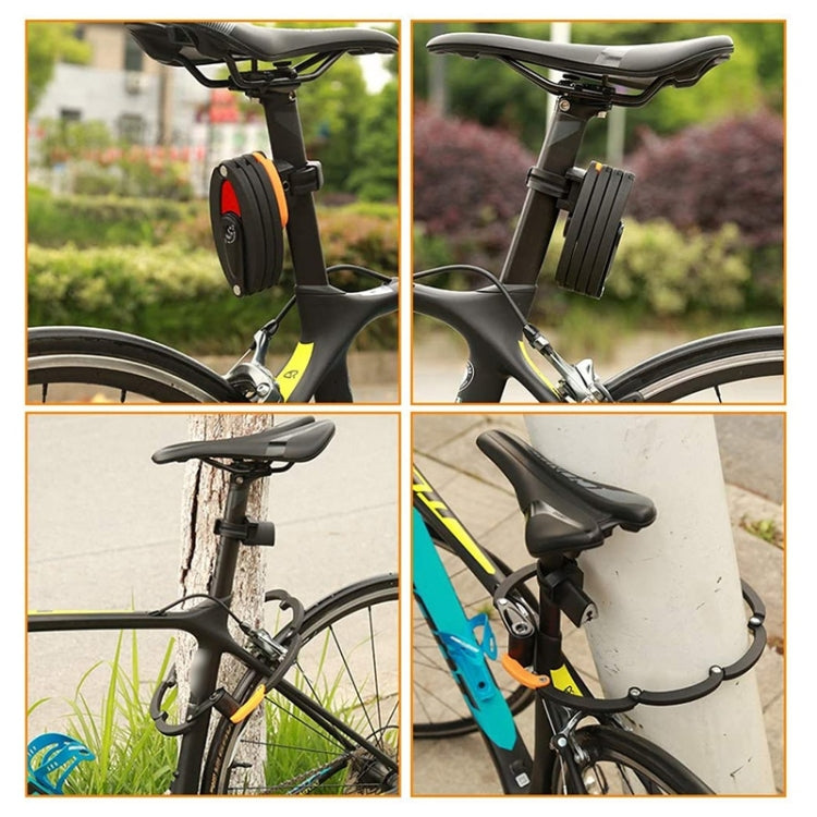 BIKERSAY BK012A Bike Foldable Code Lock Bicycle Anti-theft Lock with Reflective Sticker, BK012A