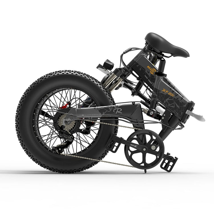 BEZIOR XF200 48V 15AH 1000W Folding Electric Bicycle, EU Plug(Black Grey), XF200 (Black Grey)
