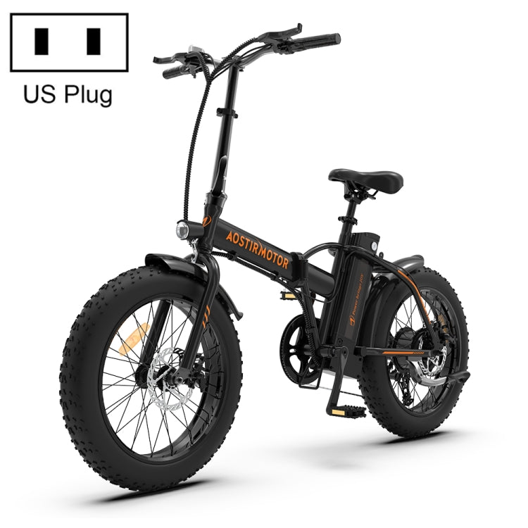 Bicicleta eléctrica plegable AOSTIRMOTOR de 500 W, 36 V, 13 AH, con neumáticos de 20 pulgadas para adultos, disponible en EE. UU., 500 W, 13 AH (naranja) y 500 W, 13 AH (negro).