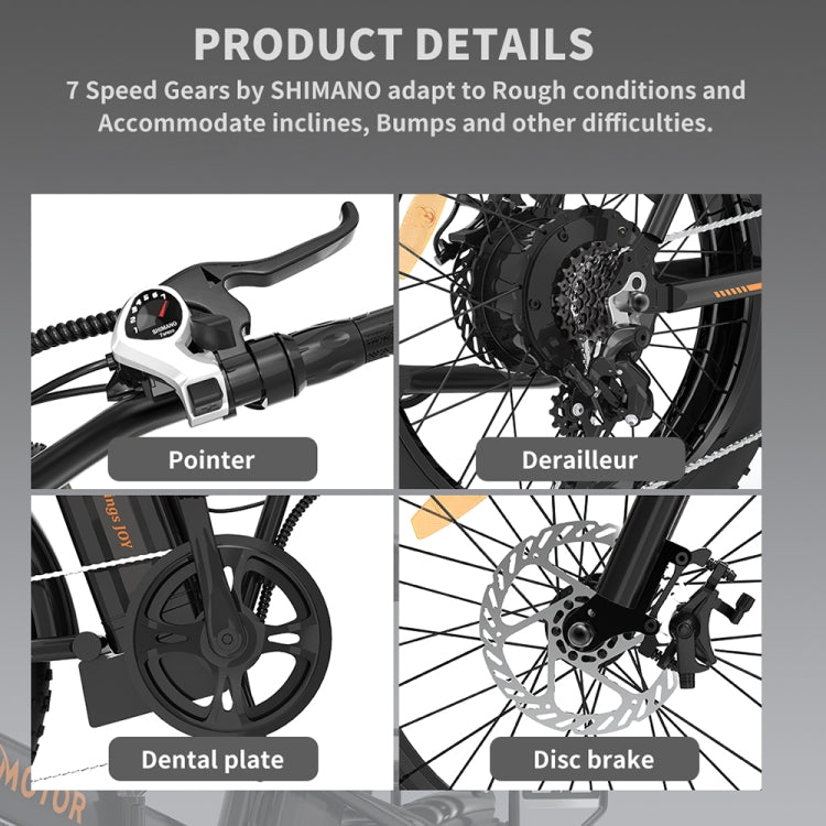 Bicicleta eléctrica plegable AOSTIRMOTOR de 500 W, 36 V, 13 AH, con neumáticos de 20 pulgadas para adultos, disponible en EE. UU., 500 W, 13 AH (naranja) y 500 W, 13 AH (negro).