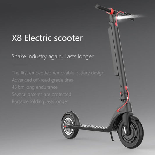 X8 350W 36V 10AH Folding Electric Scooter with 10 inch Air Tires, EU Plug