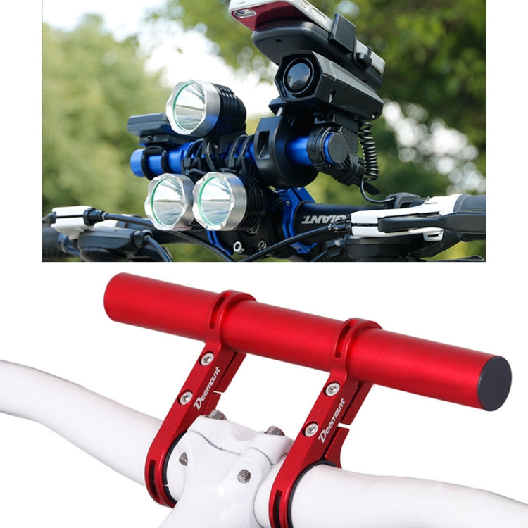 HLD-208 Prolongateur de cintre en alliage d'aluminium pour vélo de montagne, support de lampe de poche, Alliage Rouge