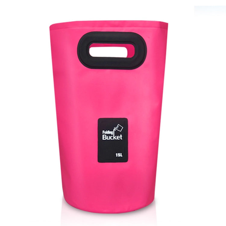 Outdoor Portable Folding Sink PVC Collapsible Bucket, Capacity: 15L, 15L Sky Blue, 15L Yellow, 15L Black, 15L Dark Blue, 15L Orange, 15L Green, 15L Rose Red