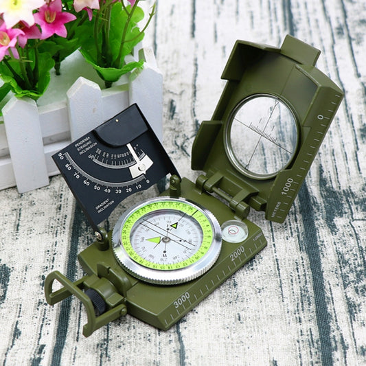 GoldGood K4074 Boussole Prisme Américaine de Poche Militaire Multifonctionnelle d'Extérieur pour la Géologie avec Affichage Lumineux, K4074