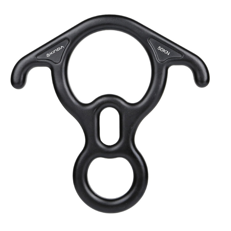 XINDA XD8602 Descendeur en Huit avec Oreilles Coudées pour Escalade et Secours, Dispositif d'Assurage