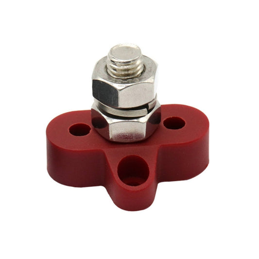 Single Heavy-Duty Terminal Studs Red M10 Bus Bar for Car / RV / Boat, M10 Red