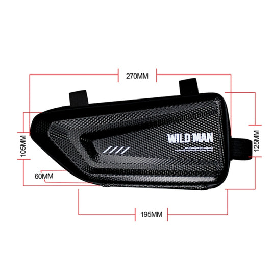 WILD MAN E4 Sacoche avant étanche VTT Sacoches pour téléphones portables Sacoche de tube de vélo Accessoires de cyclisme, E4