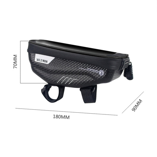 Sac avant étanche WILD MAN E1 pour VTT, sacoche de téléphone portable, sac de tube de vélo, accessoires de cyclisme, E1 (noir), E1 (rouge)