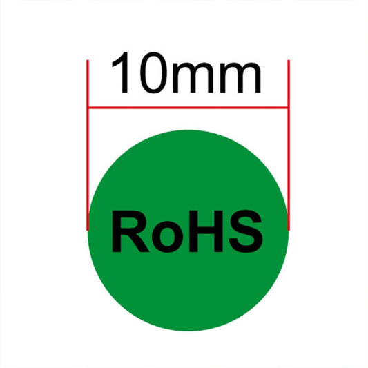 1000 PCS Round Shape Self-adhesive RoHS Sticker RoHS Label, Diameter: 10mm