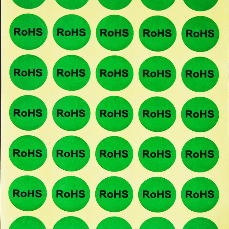 1000 PCS Round Shape Self-adhesive RoHS Sticker RoHS Label, Diameter: 15mm, Diameter: 15mm